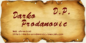 Darko Prodanović vizit kartica